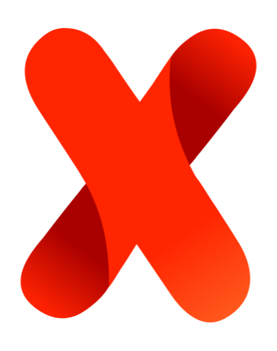 Bending X logo